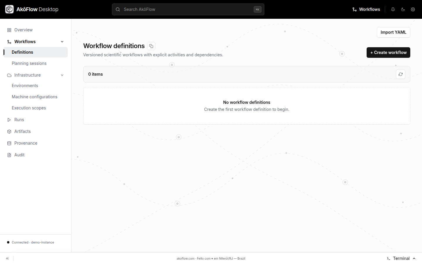 Workflow definitions catalog