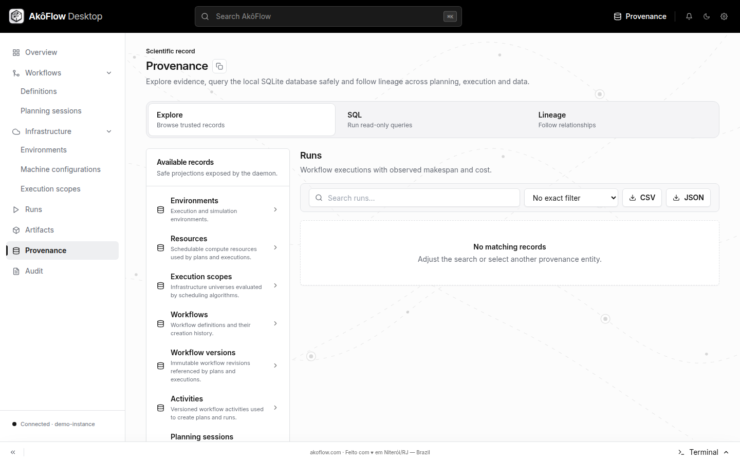 Provenance trusted-record explorer